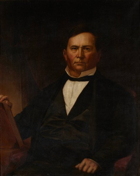 Portrait of Governor David Wallace  by Jacob Cox - Hand-Painted Oil Painting Reproduction