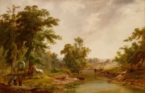 Scene in Indianapolis by Jacob Cox Oil Painting