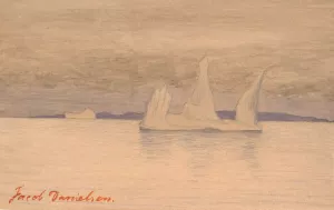 Isbjerge 2 by Jacob Danielsen Oil Painting