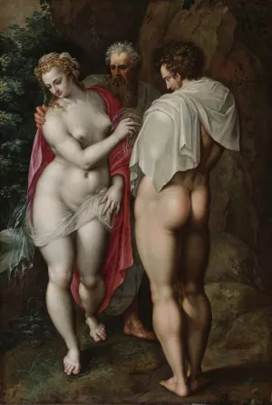 Adam And Eve by Jacob De Backer Oil Painting