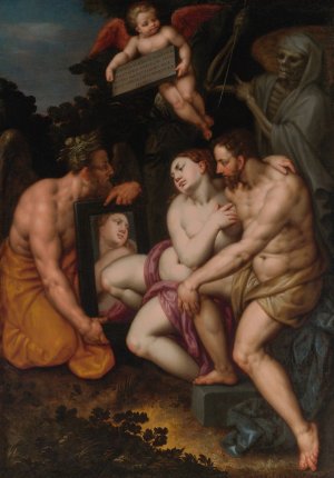 An Allegory Of The Trascience Of Earthly Beauty And Love by Jacob De Backer Oil Painting