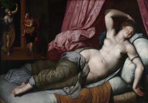 Paris Being Admitted To The Bedchamber of Helen by Jacob De Backer Oil Painting