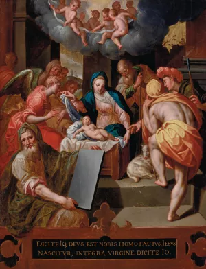 The Adoration of the Shepherds by Jacob De Backer Oil Painting