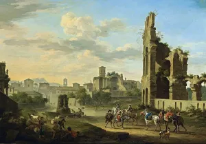 Rome: A View of the Forum Romanum by Jacob De Heusch - Oil Painting Reproduction