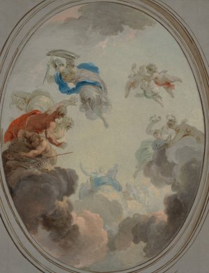 Allegory of Government; Wisdom Defeating Discord by Jacob De Wit Oil Painting
