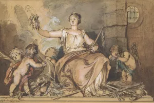 Allegory of War and Peace by Jacob De Wit Oil Painting
