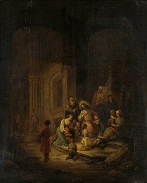 Christ Blessing the little Children by Jacob De Wit Oil Painting