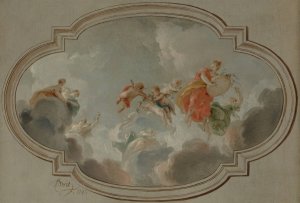 Flora and Zephyr by Jacob De Wit Oil Painting