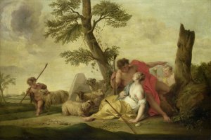 Paris and Oenone by Jacob De Wit Oil Painting