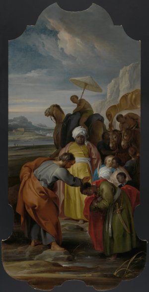 Saint Philip Baptizes the Eunuch by Jacob De Wit Oil Painting