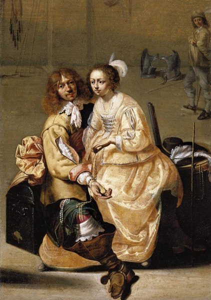 A Guardroom Interior by Jacob Duck - Hand-Painted Oil Painting Reproduction
