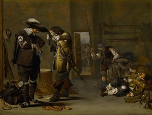 Soldiers Arming Themselves by Jacob Duck Oil Painting