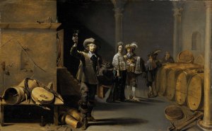 The Wine Connoisseurs by Jacob Duck Oil Painting