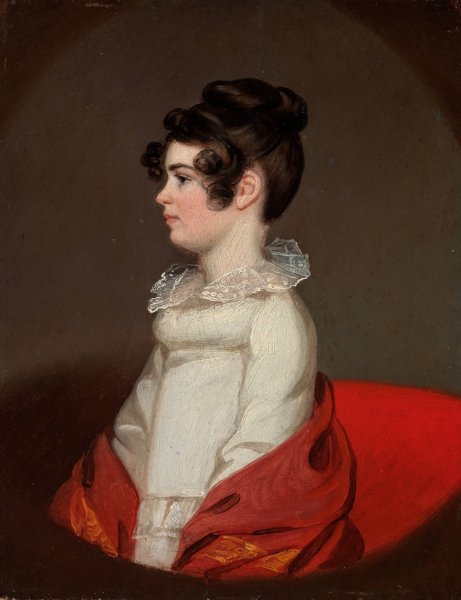 Portrait of a Woman  by Jacob Eichholtz - Hand-Painted Oil Painting Reproduction