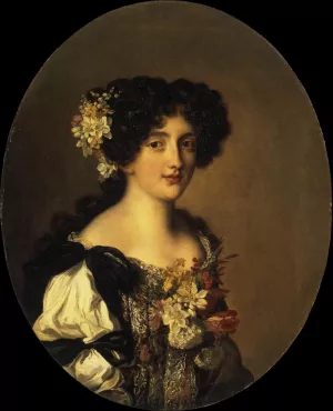 Portrait of Gabriela Mancini by Jacob Ferdinand Voet - Oil Painting Reproduction
