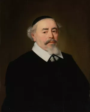Portrait of A Bearded Man Wearing A Skullcap, Said To Be The Mayor of Dordrecht Oil painting by Jacob Gerritsz Cuyp
