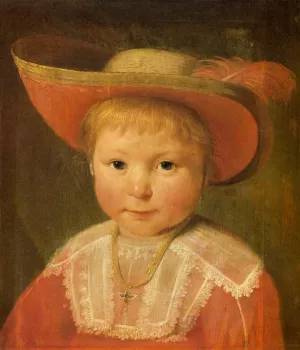 Portrait of a Child by Jacob Gerritsz. Cuyp Oil Painting