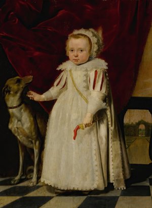 Portrait of a Young Boy And Dog In a Landscape by Jacob Gerritsz Cuyp Oil Painting