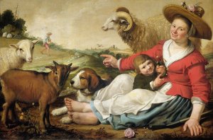 The Shepherdess by Jacob Gerritsz Cuyp Oil Painting