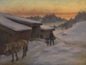 A Farm at Lysaker by Jacob Gloersen Oil Painting