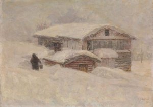 Drifting Snow by Jacob Gloersen Oil Painting