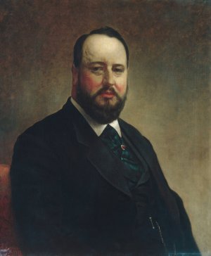 Joseph W. Drexel by Jacob Hart Lazarus Oil Painting