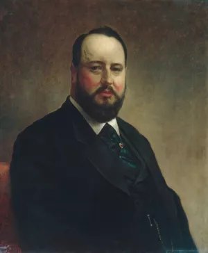 Joseph W. Drexel by Jacob Hart Lazarus Oil Painting