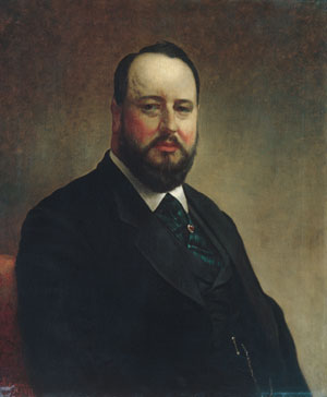 Joseph W. Drexel by Jacob Hart Lazarus Oil Painting