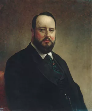 Joseph W. Drexel by Jacob Hart Lazarus Oil Painting