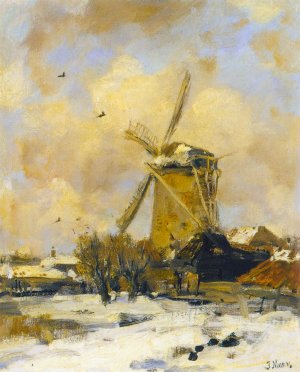 A Windmill in a Winter Landscape