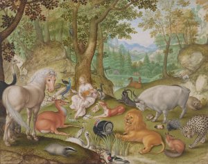 Orpheus charming the animals by Jacob Hoefnagel Oil Painting