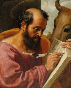 Saint Luke the Evangelist Oil painting by Jacob Jordaens (Follower)