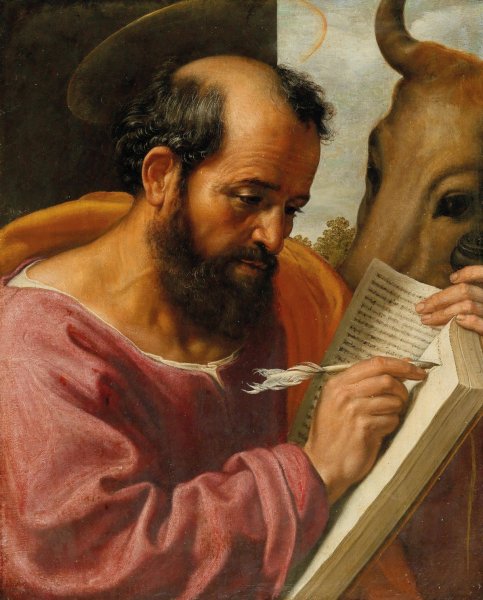 Saint Luke the Evangelist by Jacob Jordaens (Follower) - Hand-Painted Oil Painting Reproduction