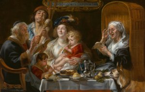 As the Old Sang, so Pipe the Young by Jacob Jordaens Oil Painting