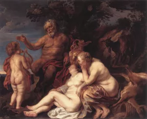 Education of Jupiter by Jacob Jordaens - Oil Painting Reproduction