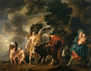 Flight of the Holy Family into Egypt by Jacob Jordaens Oil Painting