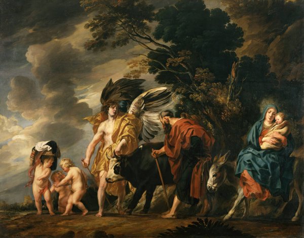 Main Product Photo of Flight of the Holy Family into Egypt  Painting by Jacob Jordaens
