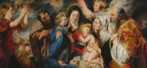 Holy Family Surrounded by Angels by Jacob Jordaens Oil Painting
