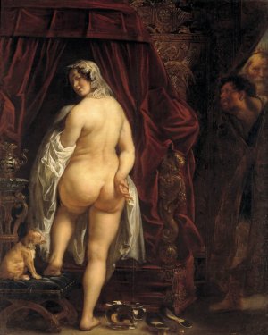 King Candaules of Lydia Showing his Wife to Gyges by Jacob Jordaens Oil Painting
