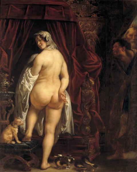 King Candaules of Lydia Showing his Wife to Gyges  by Jacob Jordaens - Hand-Painted Oil Painting Reproduction