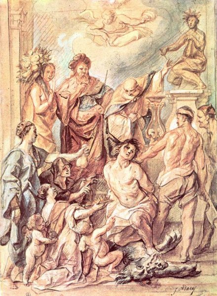 Main Product Photo of Martyrdom of St Quentin Painting by Jacob Jordaens
