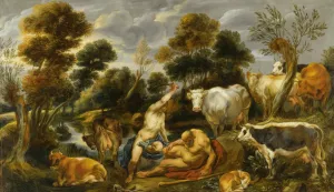 Mercury, Argus and Io by Jacob Jordaens Oil Painting
