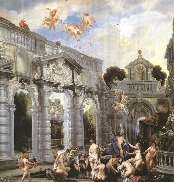 Main Product Photo of Nymphs at the Fountain of Love Painting by Jacob Jordaens
