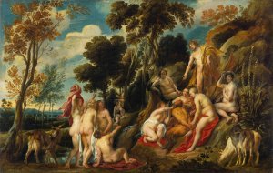 Nymphs Cutting Off Pan's Beard by Jacob Jordaens Oil Painting