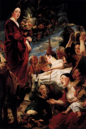 Offering to Ceres, Goddess of Harvest Oil painting by Jacob Jordaens
