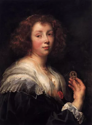 Portrait of the Artist's Daughter Elizabeth by Jacob Jordaens - Oil Painting Reproduction