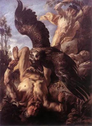Prometheus Bound by Jacob Jordaens - Oil Painting Reproduction