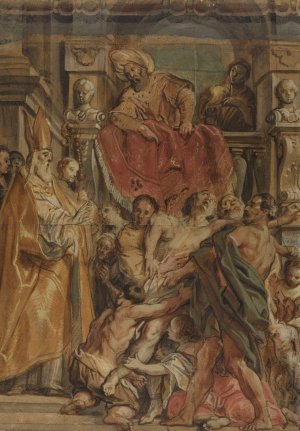 Saint Martin of Tours Healing the Servant of Tetrodius by Jacob Jordaens Oil Painting