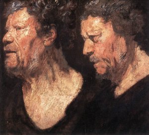 Studies of the Head of Abraham Grapheus by Jacob Jordaens Oil Painting