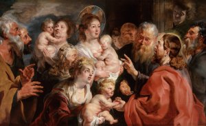 Suffer the Little Children to Come Unto Me by Jacob Jordaens Oil Painting